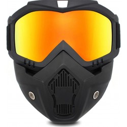 Goggle Mask Anti Scratch UV Protective Face & Eyewear Windproof Dirt Shield With Soft Foam Padded Detachable Mouth Filter For cycling Bike Off Road Racing Ride Unisex