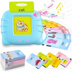 Talking Flash Cards Learning Toys Educational Device for 2, 3, 4, 5, 6 Year Old Kids Toddler 112 Flash Cards, Educational Toys Reading Machine with 224 Words, Preschool Montessori Toys