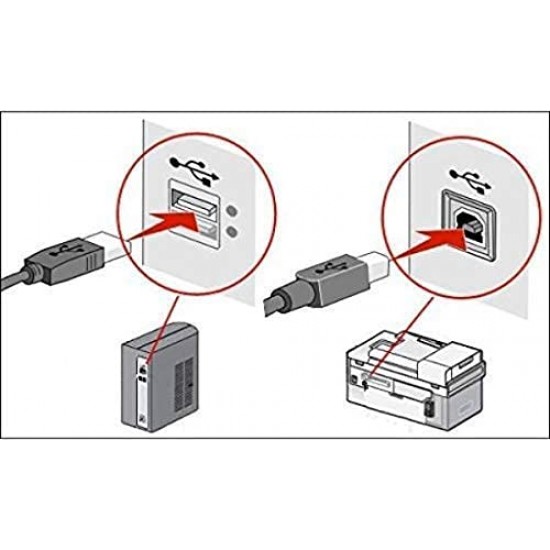 Printer cable Scanner Cable A Male to B Male Compatible for HP, Canon, Brother, Lexmark, Samsung, Epson, Dell, Xerox, Samsung and More Printers Printer cable Scanner Cable A Male to B Male Compatible for HP, Canon, Brother, Lexmark, Samsung, Epson, Dell, Xerox, Samsung and More Printers