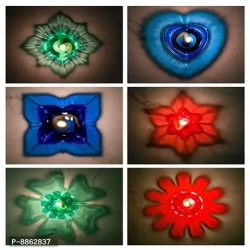 Colorful Crystal Diyas For Diwali Deepawali Oil Lamps
