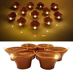 Water Sensor Diya No Electricity Needed, Artificial Flameless Candle Panti Best for Decorations for All Occasions Ganapati Navratri Diwali