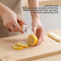 Knife Peeler Portable Knife for Fruit 2 in 1 Knife and Peeler for Kitchen Travel Knife with case Stainless Steel Blade