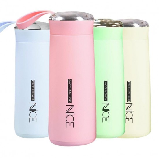 Nice Glass Water Bottle-400ML Hot and Cold Beverage for School, College, Home, Gym Multicolour Nice Glass Water Bottle-400ML Hot and Cold Beverage for School, College, Home, Gym Multicolour
