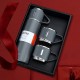 Vacuum Flask and Flask Set, 3 Steel Cups with Flask Combo, Size-500ML, Odorless & Keeps Liquid Cold/Hot, Ideal Gift for Diwali and Birthday Gift Return Gift
