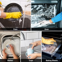 Pack of 6 Multipurpose Wire Dishwashing Rags for Wet and Dry Stainless Steel Scrubber for Utensils Non-Scratch Wire Dishcloth for Washing Dishes Sinks Counters Easy Rinsing Machine Washable