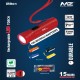 MZ M901 (RECHARGEABLE LED TORCH) 12W Laser + 7 SMD COB, 1200mAh Battery Torch (Multicolor)
