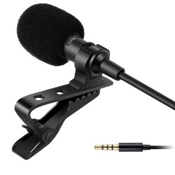 3.5mm Clip Collar Mic for YouTube, Collar Mike for Voice Recording, Lapel Mic Mobile, Pc, Laptop, Android Smartphones, DSLR Camera