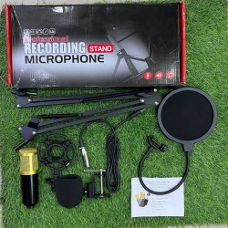 Condenser USB Microphone Kit with Adjustable Scissor Arm Stand Shock Mount for PC and MAC