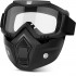 Goggle Mask Anti Scratch UV Protective Face & Eyewear Windproof Dirt Shield With Soft Foam Padded Detachable Mouth Filter For cycling Bike Off Road Racing Ride Unisex