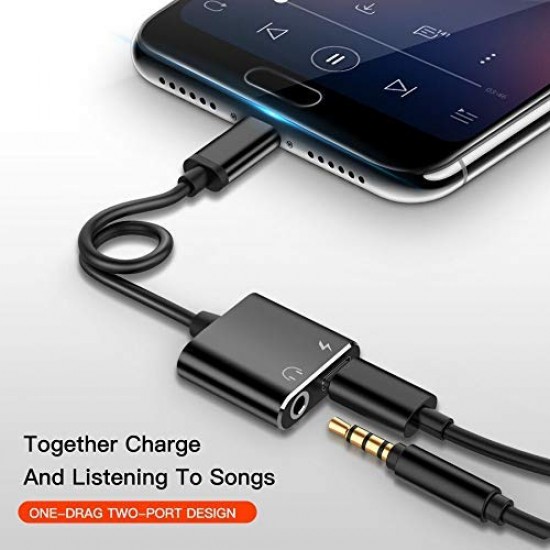 2 in 1 Type-C to 3.5 mm Head Aux Audio USB Cable and Headphone Splitter for All One Plus Type-C Smartphones Cable 2 in 1 Type-C to 3.5 mm Head Aux Audio USB Cable and Headphone Splitter for All One Plus Type-C Smartphones Cable