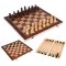 3 in 1 Chess Set, Portable Folding Hand Crafted Wooden Chess Set for Adult, Chess, Checkers and Backgammon