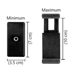 Universal Monopod Holder Clip for Mobile Camera Holder and Tripod Mount Holder- Black