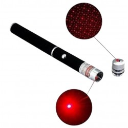 Red Laser Pointer with Adjustable Antena Cap, Presentation Pen Light, Laser Pointer Star (Disco Red)