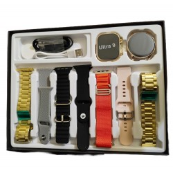 Big 2.3 UltraDUAL (10 in 1 Set) Ultra2 Bluetooth Calling Smartwatches + Seven Decorated Straps/Charger Cable/Heart Rate/Step Count/Multiple Sports Feature